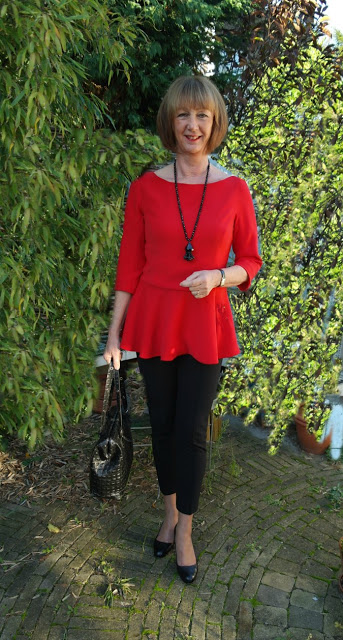 My red peplum top - No Fear of Fashion