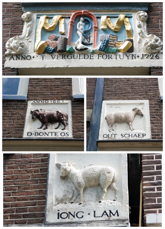 Face bricks in Amsterdam collage