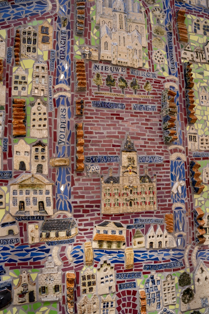 Delft close-up mosaic work