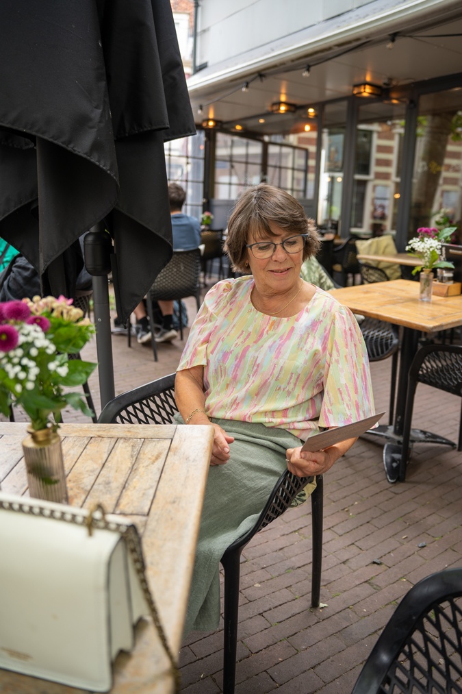 Loes on the terrace