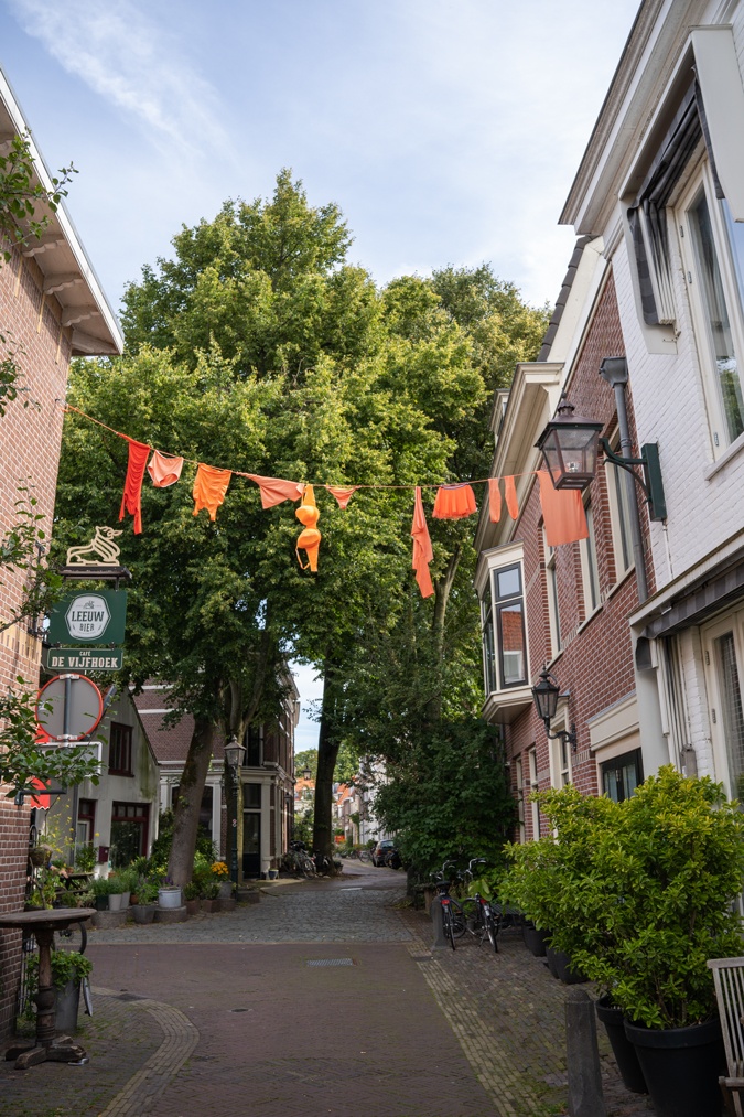 Street in Haarlem during European Championship soccer 2024