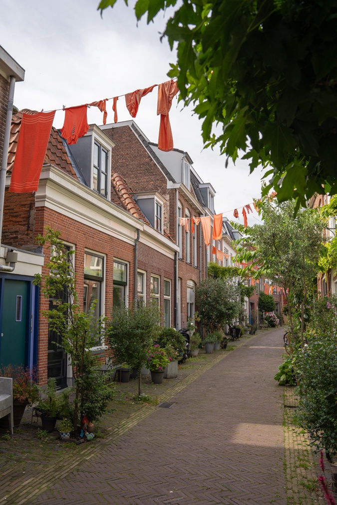 Street in Haarlem during European Championship soccer 2024