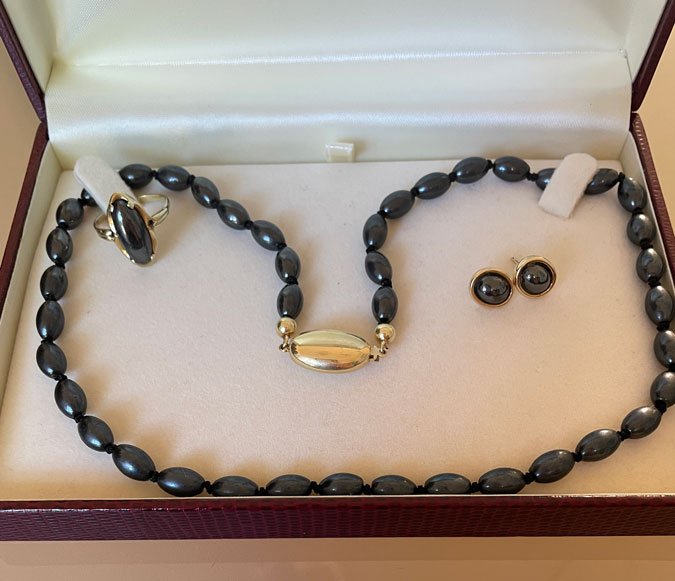 Hematite jewellery set